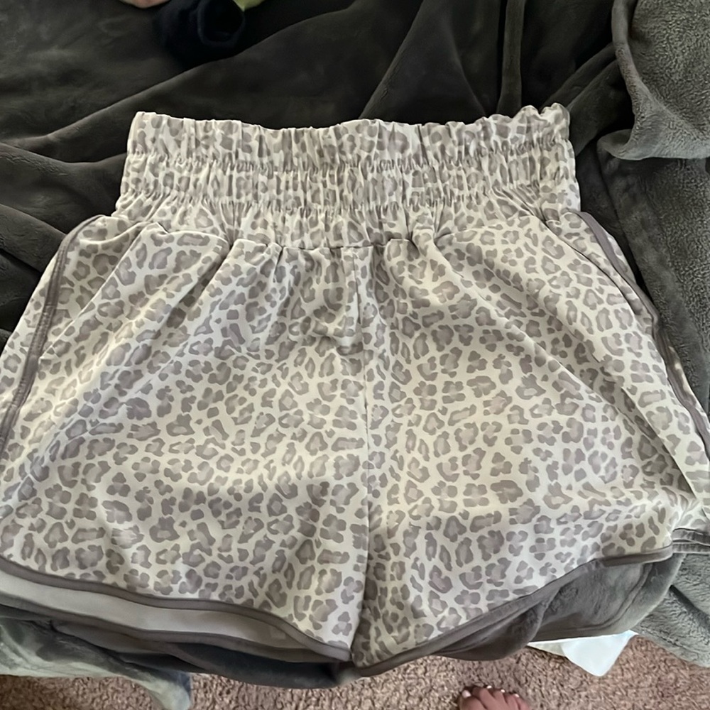 Boutique shorts, beautiful light colored cheetah print
